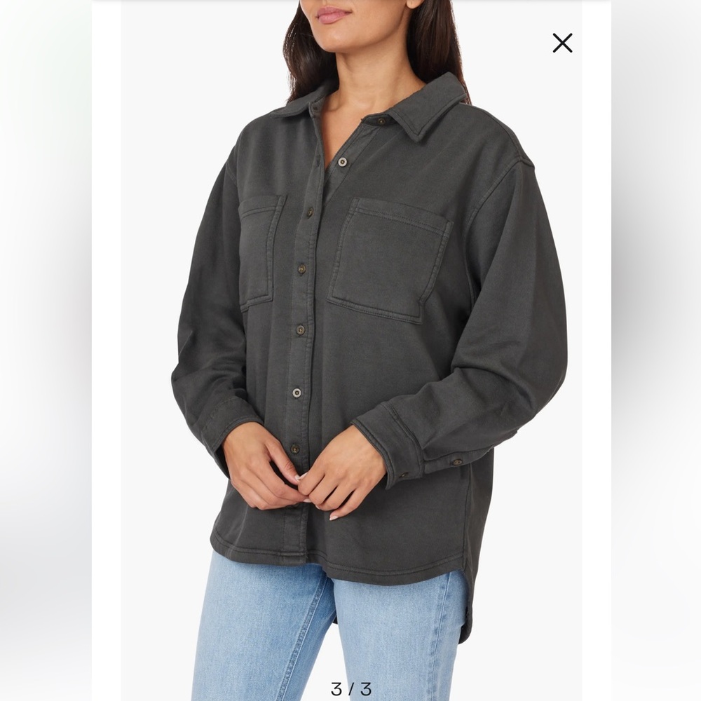 Sun Washed Fleece Button-Up Shacket